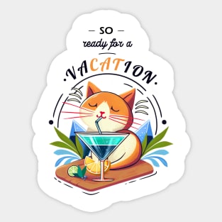 Vacation kitty II Sticker